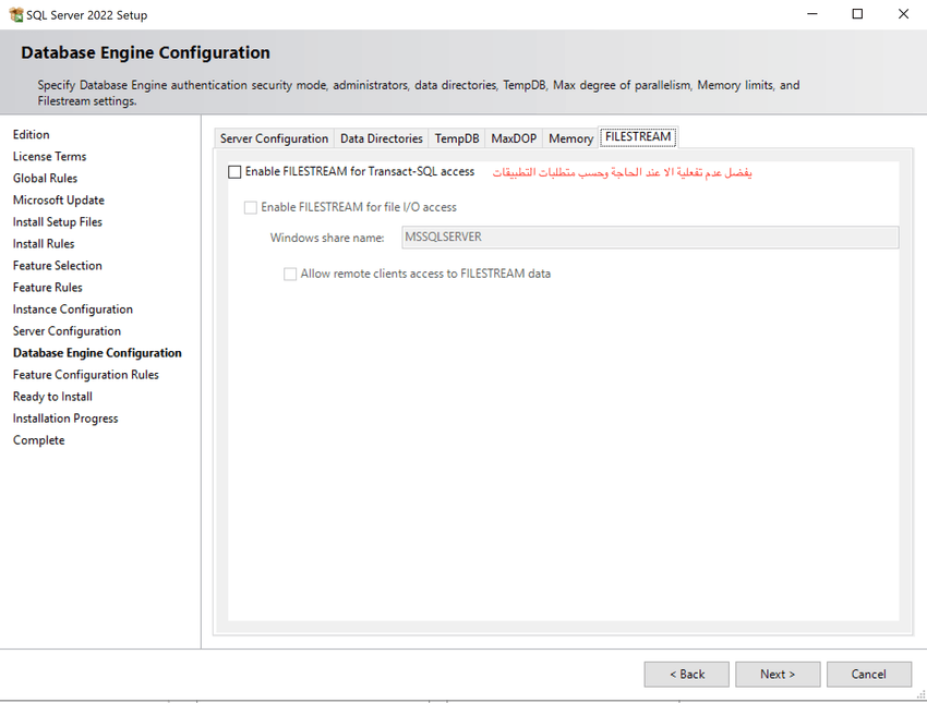 FileStream Setting