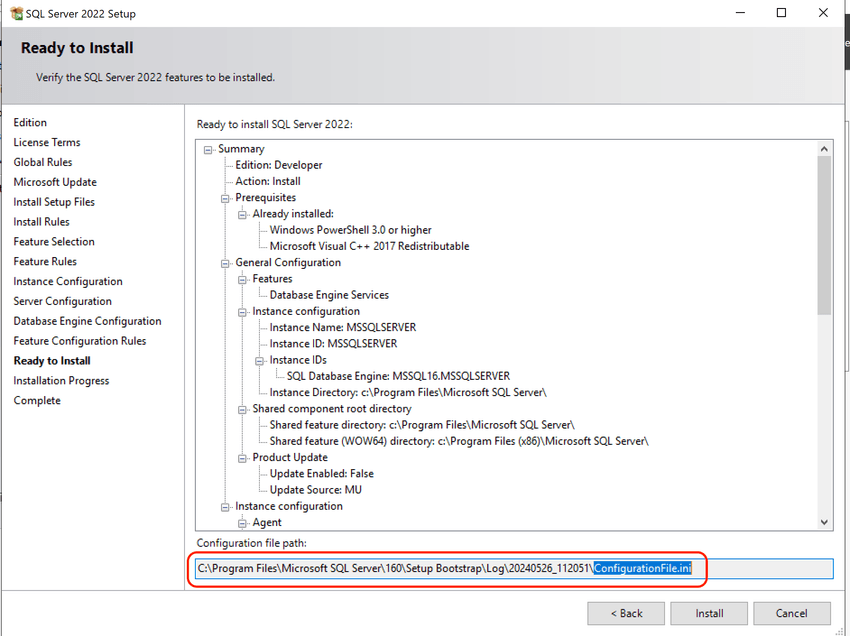 ConfigurationFile Setting