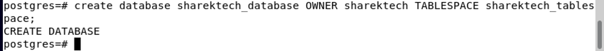 أمر create database owner